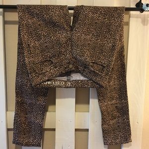 Leopard print jeans